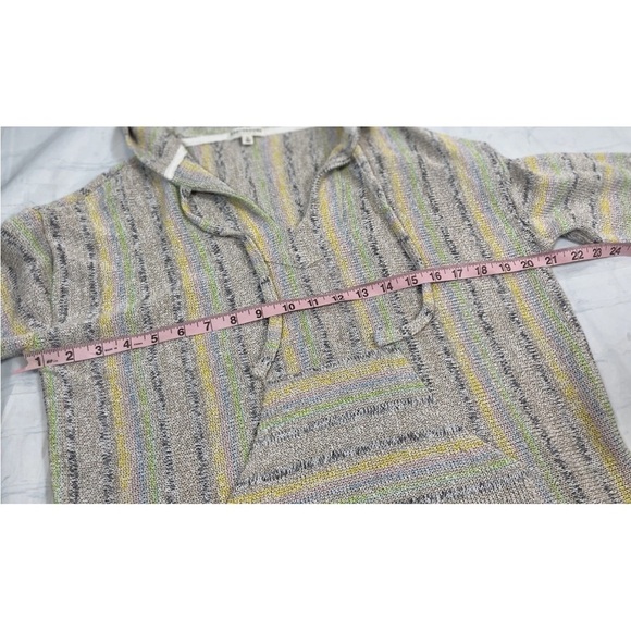 Earthbound Drug Rug Soft Pullover Knit Hooded Rainbow Color Top Woman’s Size L - Picture 12 of 15